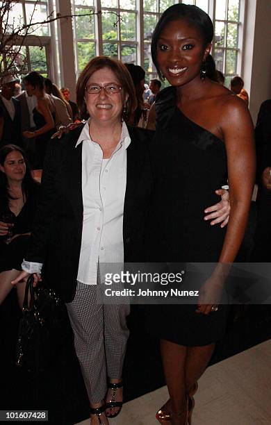 Nancy Hirsch and Lola Ogunnaike attend the 7th annual Wayuu Taya Foundation Gala at the Stephen Weiss Studio on June 3, 2010 in New York City.