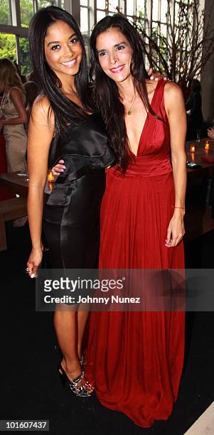 Stefania Fernandez and Patricia Velasquez attend the 7th annual Wayuu Taya Foundation Gala at the Stephen Weiss Studio on June 3, 2010 in New York...