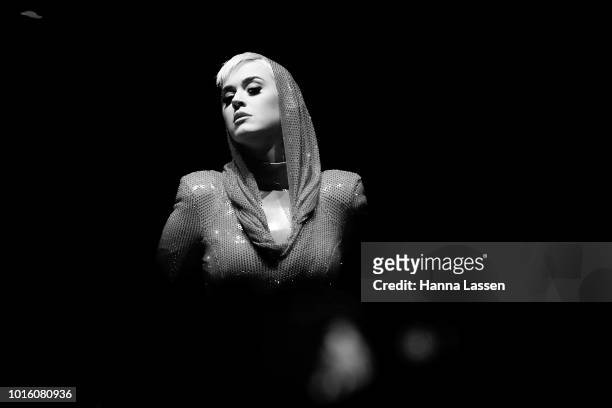 Katy Perry performs at Qudos Bank Arena on August 13, 2018 in Sydney, Australia.