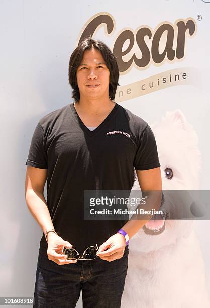 Actor Chaske Spencer attends Cesar Canine Cuisine at Kari Feinstein MTV Movie Awards Style Lounge-Day 1 at Montage Beverly Hills on June 3, 2010 in...