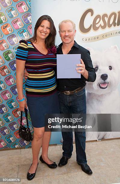 Ruve and Neal McDonough attend Cesar Canine Cuisine at Kari Feinstein MTV Movie Awards Style Lounge-Day 1 at Montage Beverly Hills on June 3, 2010 in...