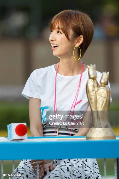 Members of Japanese girl group AKB48 Mariko Shinoda attends a event at Tokyo Racecourse on June 6 , 2010 in Tokyo, Japan.