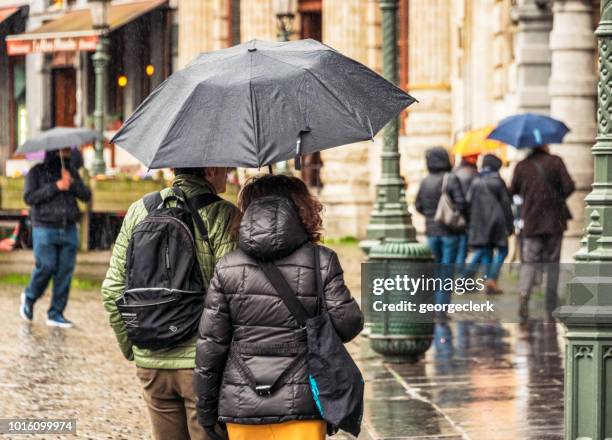 toerisme in de regen - regen stockfoto's en -beelden