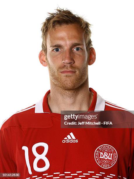 Soren Larsen of Denmark poses during the official FIFA World Cup 2010 portrait session on June 3, 2010 in Johannesburg, South Africa.