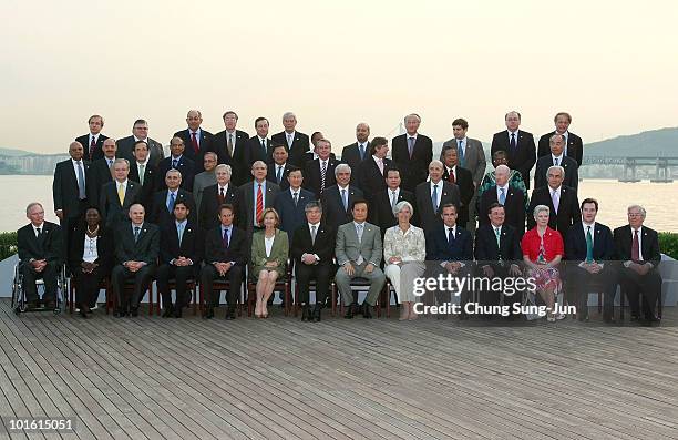 Finance Ministers attend the G20 Finance and Central Bank Governors attand photo session before their meeting on June 4, 2010 in Busan, South Korea....