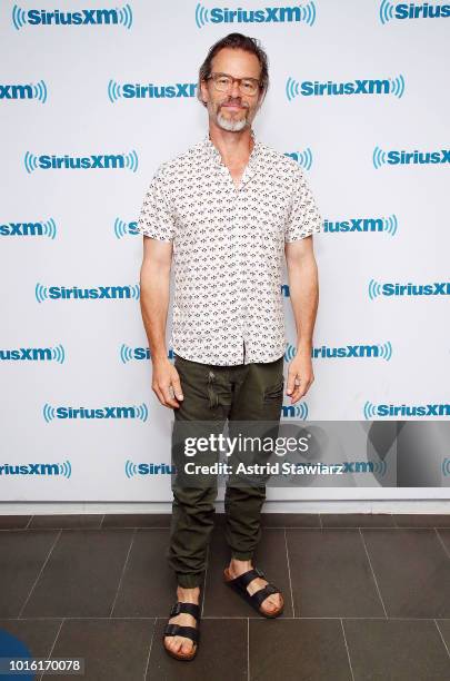 Actor Guy Pearce visits the SiriusXM studios on August 13, 2018 in New York City.