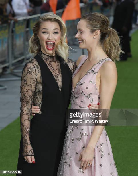 Emma Rigby and Hannah Tointon attend "The Festival" world premiere at Cineworld Leicester Square on August 13, 2018 in London, England.