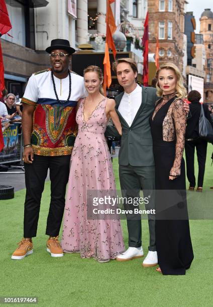 Hammed Animashaun, Hannah Tointon, Joe Thomas and Emma Rigby attend the World Premiere of "The Festival" at Cineworld Leicester Square on August 13,...