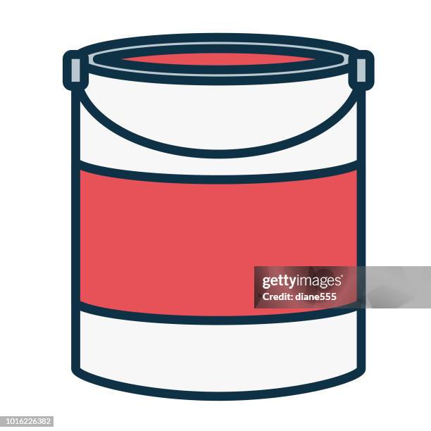 thin line home improvement diy icon - paint contractor stock illustrations