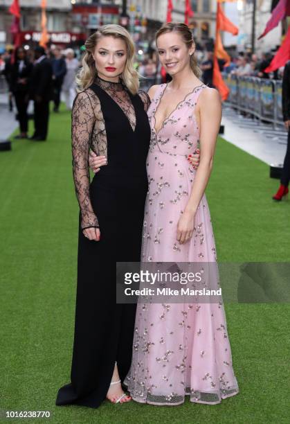 Emma Rigby and Hannah Tointon attend the World Premiere of 'The Festival' at Cineworld Leicester Square on August 13, 2018 in London, England.