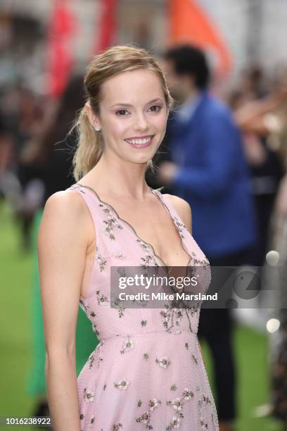 Hannah Tointon attends the World Premiere of 'The Festival' at Cineworld Leicester Square on August 13, 2018 in London, England.