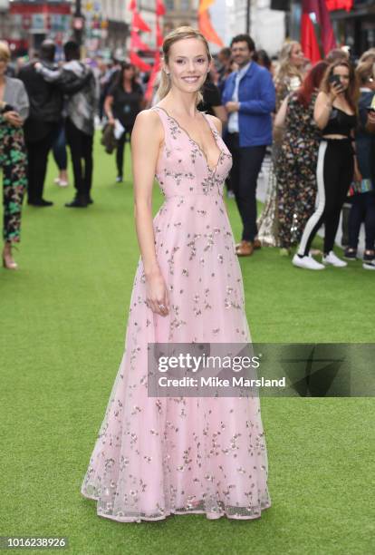 Hannah Tointon attends the World Premiere of 'The Festival' at Cineworld Leicester Square on August 13, 2018 in London, England.