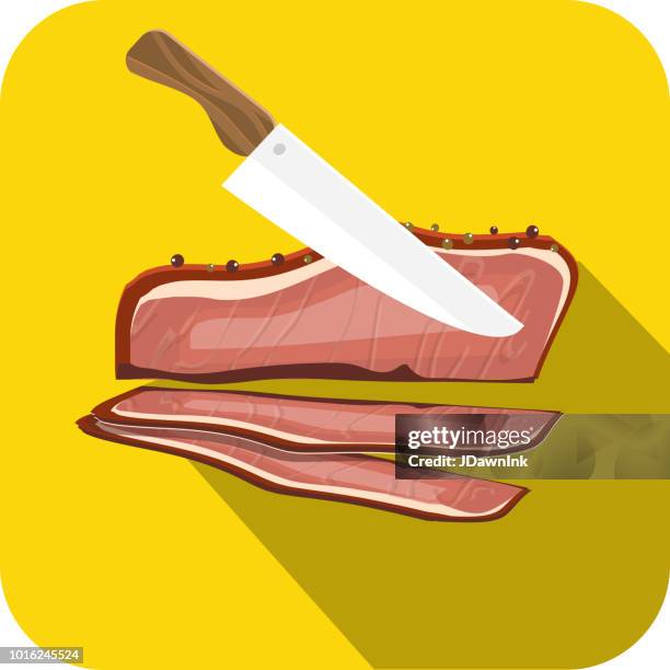 deli meat cuts sliced corned beef flat design themed icon with shadow - kosher symbol clip art stock illustrations