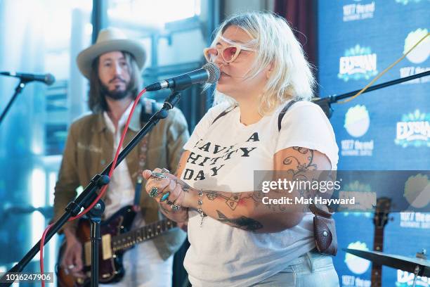 Singer Elle King performs on stage during an EndSession hosted by 107.7 The End at Elysian Capitol Hill on August 13, 2018 in Seattle, Washington.