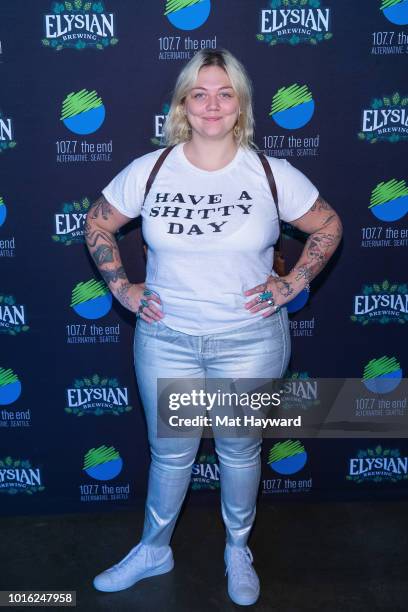 Singer Elle King poses for a photo after performing an EndSession hosted by 107.7 The End at Elysian Capitol Hill on August 13, 2018 in Seattle,...