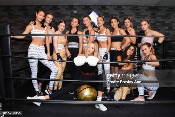 Shea Marie attends as Carbon38 celebrates the launch of the SAME Sport X Carbon38 Collection by Shea Marie at CruBox Gym on August 13, 2018 in West...