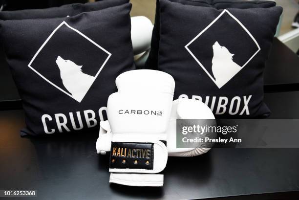 Atmosphere at the Carbon38 celebration launch of the SAME Sport X Carbon38 Collection by Shea Marie at CruBox Gym on August 13, 2018 in West...