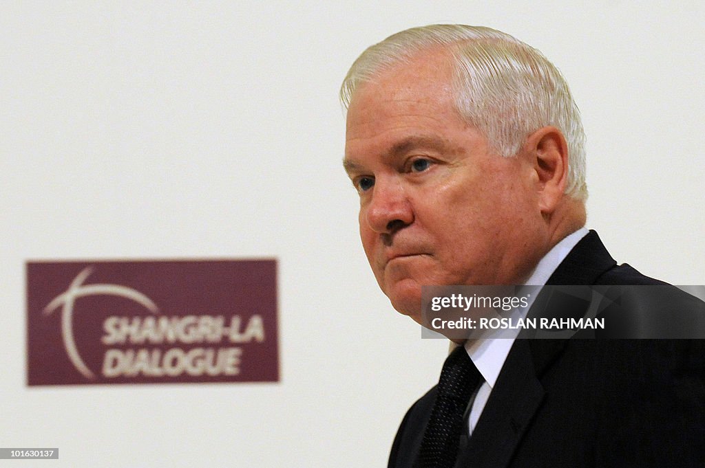 US Defence Secretary Robert Gates walks