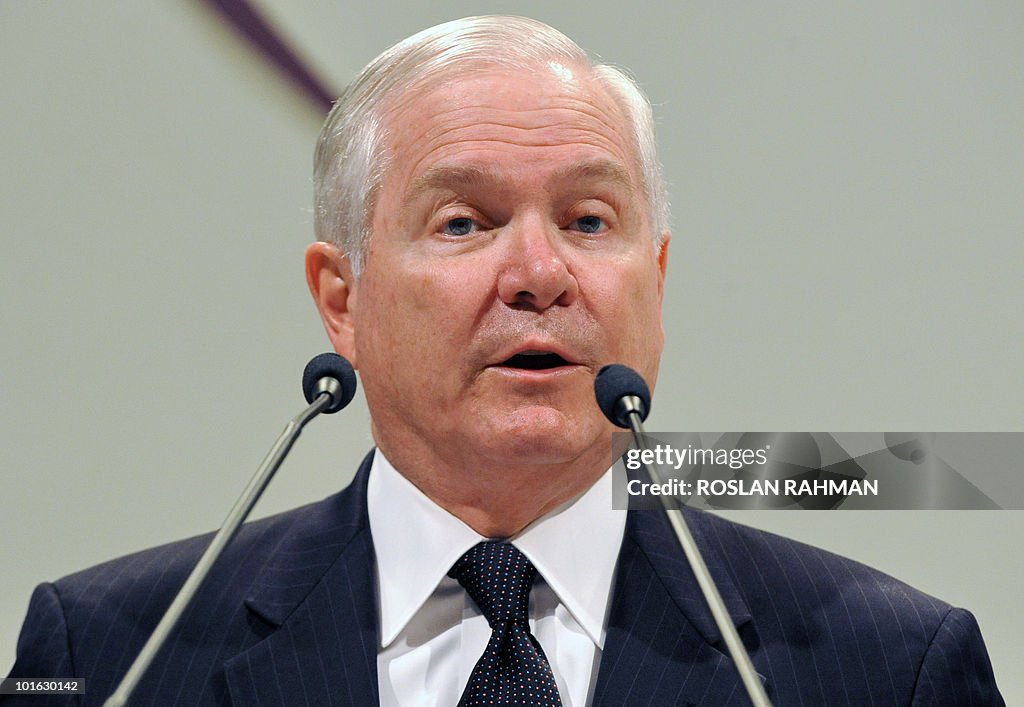 US Defence Secretary Robert Gates delive