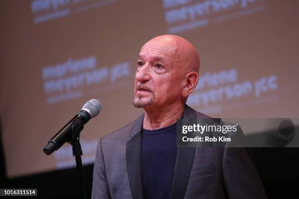 Sir Ben Kingsley attends the New York Screening of "Operation Finale" at Marlene Meyerson JCC Manhattan on August 13, 2018 in New York City.