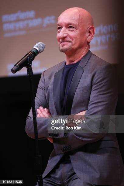 Sir Ben Kingsley attends the New York Screening of "Operation Finale" at Marlene Meyerson JCC Manhattan on August 13, 2018 in New York City.