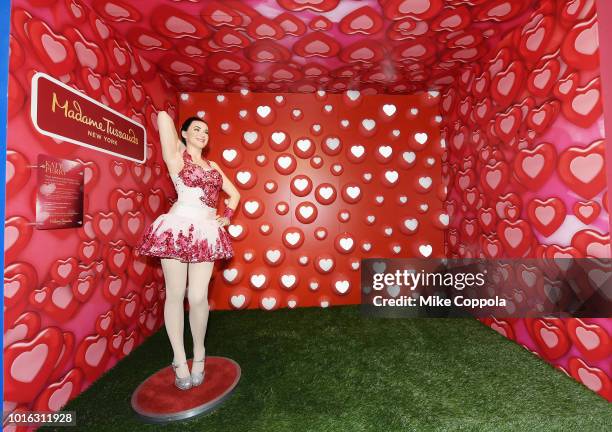 Katy Perry wax figure is seen on display during the Candytopia Media Preview on August 13, 2018 at Candytopia in New York City.