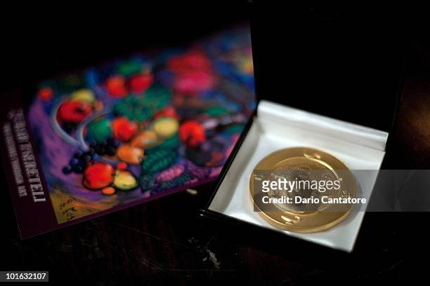 General view of the Medal being presented to Zurab Tsereteli at The National Arts Club Medal Of Honor Dinner at The National Arts Club on June 4,...