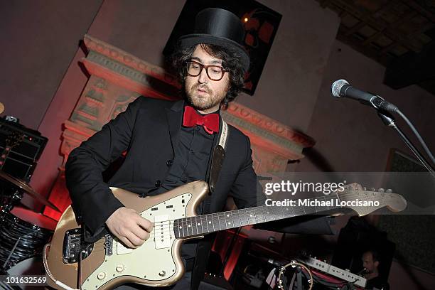 Musician Sean Lennon performs during the after party for the premiere of "Rosencrantz and Guildenstern Are Undead" at Village East Cinema on June 4,...