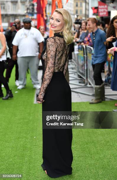 Emma Rigby attends the World Premiere of 'The Festival' at Cineworld Leicester Square on August 13, 2018 in London, England.