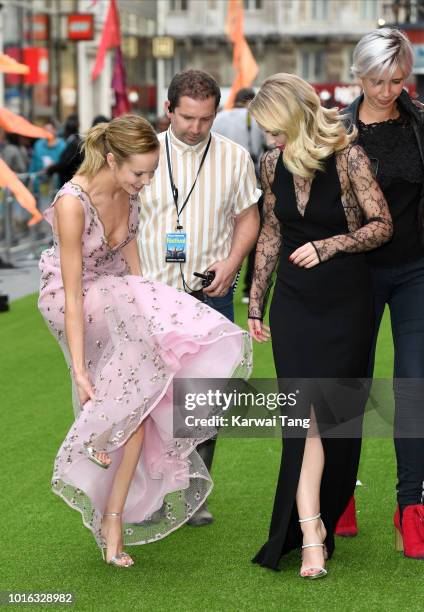 Hannah Tointon and Emma Rigby attend the World Premiere of 'The Festival' at Cineworld Leicester Square on August 13, 2018 in London, England.