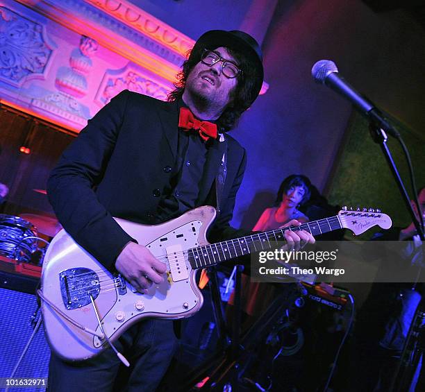 Sean Lennon performs at the premiere after-party of "Rosencrantz and Guildenstern Are Undead" at Rose Bar at Gramercy Park Hotel on June 4, 2010 in...