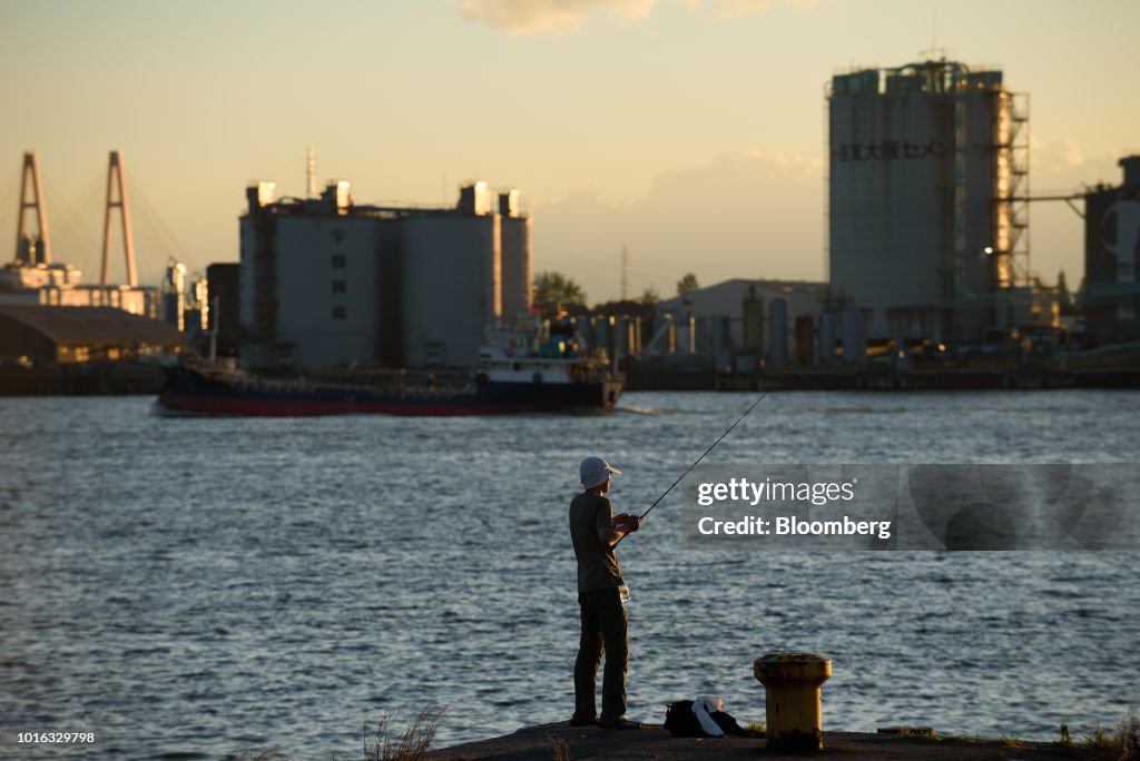 Industrial Landscapes and Shipping Activities at Nagoya Port Ahead of Japanese Trade Figures