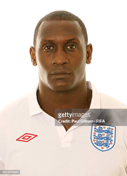 Emile Heskey of England poses during the official FIFA World Cup 2010 portrait session on June 4, 2010 in Rustenburg, South Africa.