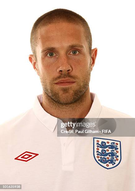 Matthew Upson of England poses during the official FIFA World Cup 2010 portrait session on June 4, 2010 in Rustenburg, South Africa.