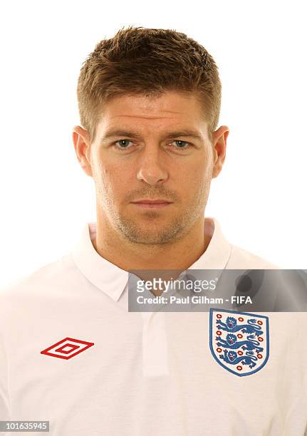 Steven Gerrard of England poses during the official FIFA World Cup 2010 portrait session on June 4, 2010 in Rustenburg, South Africa.