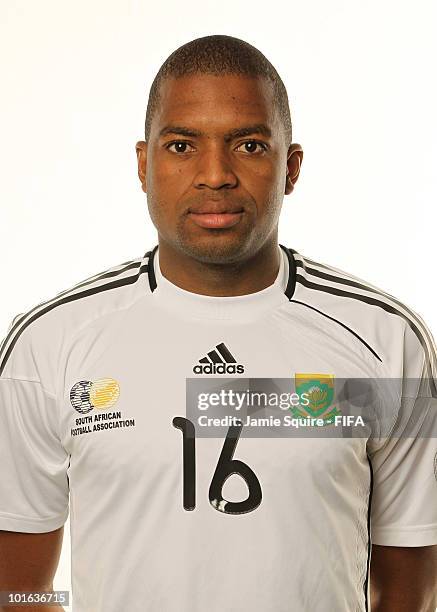 Itumeleng Khune of South Africa poses during the official FIFA World Cup 2010 portrait session on June 4, 2010 in Johannesburg, South Africa.