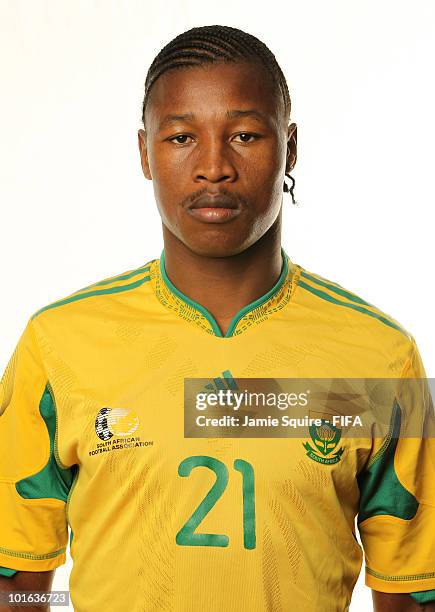 Siyabonga Sangweni of South Africa poses during the official FIFA World Cup 2010 portrait session on June 4, 2010 in Johannesburg, South Africa.