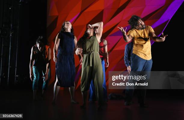 Dancers perform during a media call for Le Dernier Appel at Carriageworks on August 14, 2018 in Sydney, Australia.