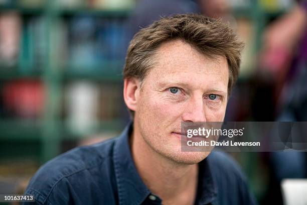 Explorer and author Benedict Allen poses for a portrait at The Hay Festival on June 5, 2010 in Hay-on-Wye, Wales.