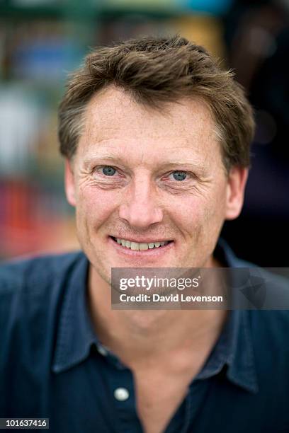 Explorer and author Benedict Allen poses for a portrait at The Hay Festival on June 5, 2010 in Hay-on-Wye, Wales.