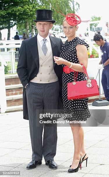 Jeremy Kyle and Carla Kyle attend the Investec Derby Day at Epsom Downs on June 5, 2010 in Epsom, England.