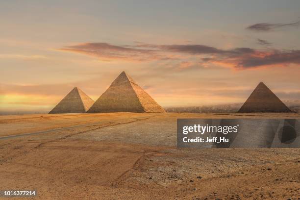 khufu pyramid and empty square , cairo, egypt - ancient egypt stock pictures, royalty-free photos & images