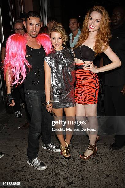 Recording Artist Kylie Minogue visits Splash Bar on June 4, 2010 in New York City.