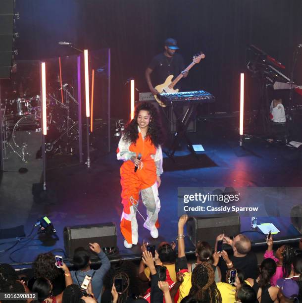 Ella Mai Performs In Concert at Music Hall of Williamsburg on August 13, 2018 in New York City.