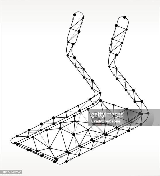 treadmill triangle node black and white pattern - treadmill on white background stock illustrations