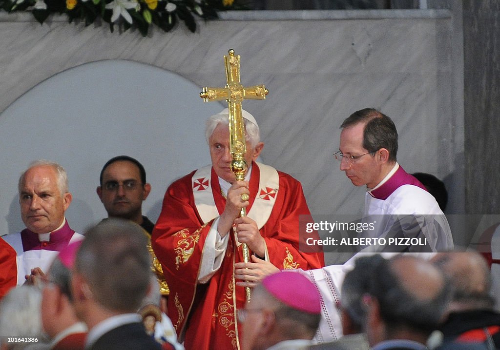 Pope Benedict XVI celebrates mass at Nic