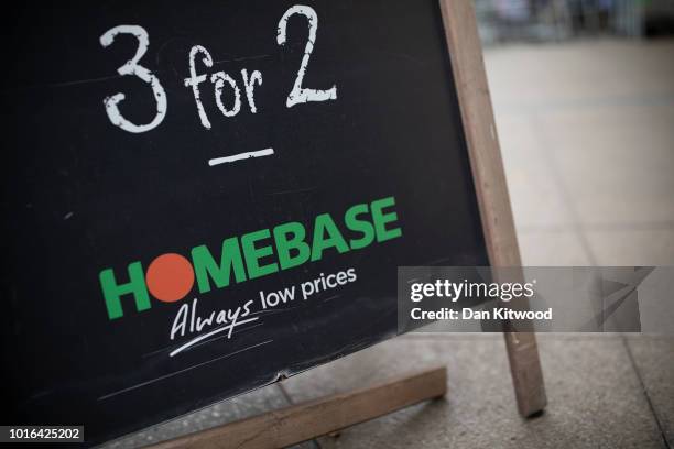 General view of a Homebase store in Harringay on August 14, 2018 in London, England. The home and garden retailer has announced it is to close 42...