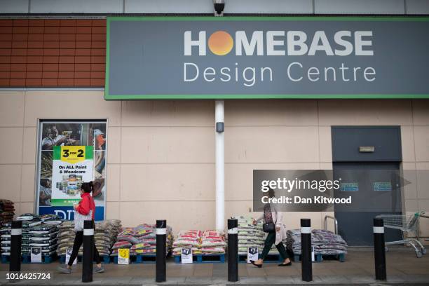 General view of a Homebase store in Harringay on August 14, 2018 in London, England. The home and garden retailer has announced it is to close 42...