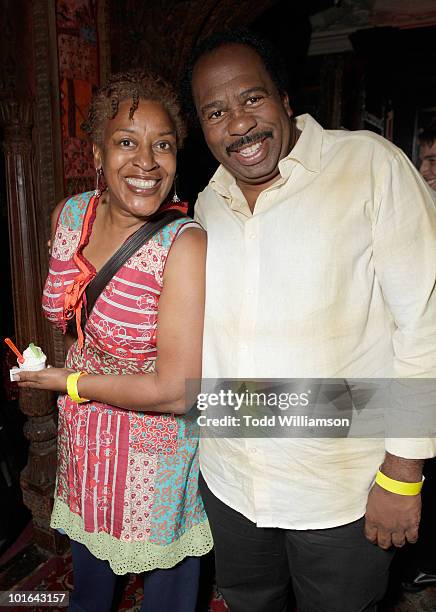 Actors CCH Pounder and Leslie David Baker attend the Melanie Segal's Celebrity S.O.S Lounge at House of Blues Sunset Strip on June 4, 2010 in West...