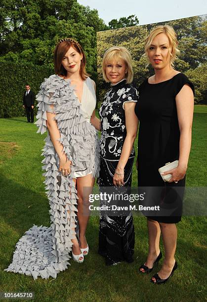 Anastasia Virganskaya, Irina Virganskaya and Xenia Virganskaya attend the Raisa Gorbachev Foundation Party, at Stud House, Hampton Court Palace on...